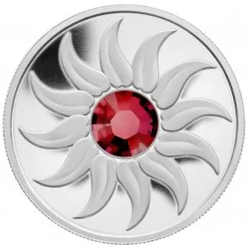 2011 Canadian $3 Birthstone Collection: July Ruby Swarovski® Crystal & Fine Silver Coin