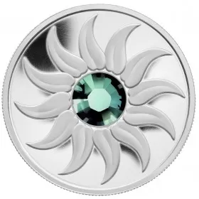 2011 Canadian $3 Birthstone Collection: May Emerald Swarovski® Crystal & Fine Silver Coin