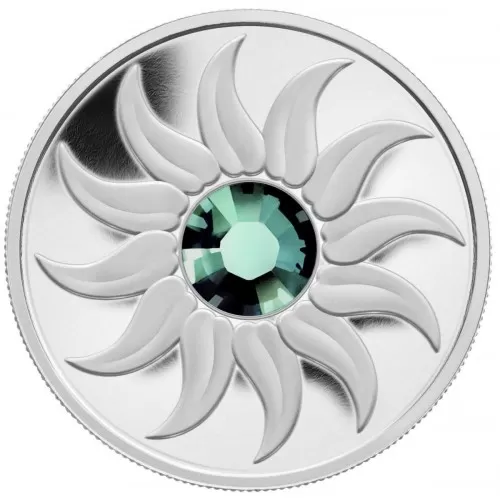 2011 Canadian $3 Birthstone Collection: May Emerald Swarovski® Crystal & Fine Silver Coin