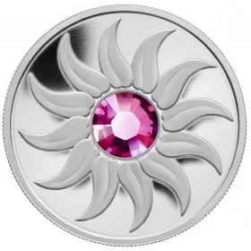 2011 Canadian $3 Birthstone Collection: October Tourmaline Swarovski® Crystal & Fine Silver Coin