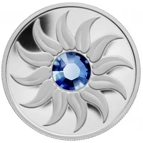 2011 Canadian $3 Birthstone Collection: September Sapphire Swarovski® Crystal & Fine Silver Coin