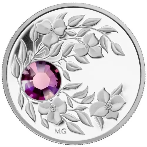 2012 Canadian Fine Silver $3 Coin - Birthstone Collection: February, Amethyst