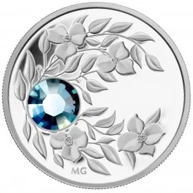 2012 Canadian Fine Silver $3 Coin - Birthstone Collection: March, Aquamarine