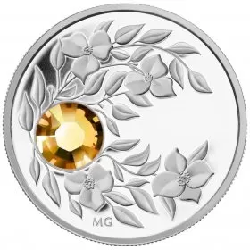 2012 Canadian Fine Silver $3 Coin - Birthstone Collection: November, Topaz