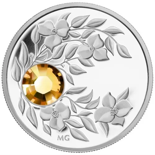 2012 Canadian Fine Silver $3 Coin - Birthstone Collection: November, Topaz