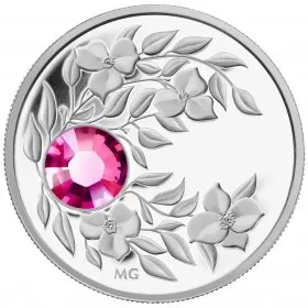 2012 Canadian Fine Silver $3 Coin - Birthstone Collection: October, Tourmaline