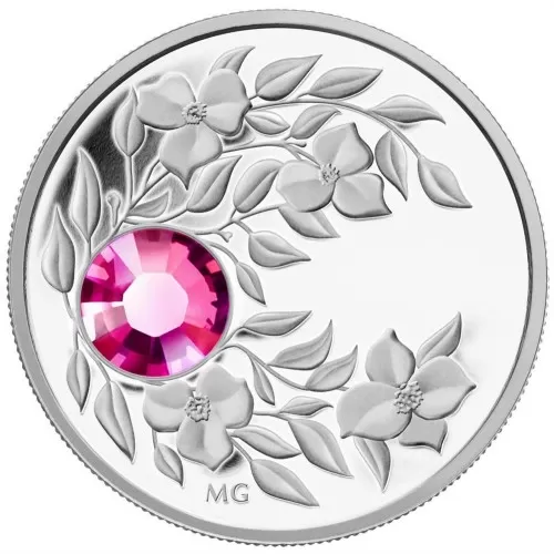 2012 Canadian Fine Silver $3 Coin - Birthstone Collection: October, Tourmaline