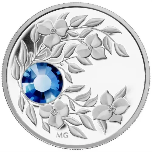2012 Canadian Fine Silver $3 Coin - Birthstone Collection: September, Sapphire