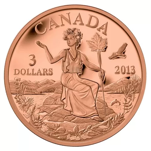 2013 Canadian $3 Canada: An Allegory - Bronze Coin