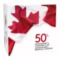 2015 (1965-) Canadian $3 Canada's Flag 50th Anniversary Coloured Silver Coin