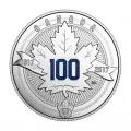 2017 (1917-) Canadian $3 Toronto Maple Leafs® Anniversary Logo Coloured Silver Coin