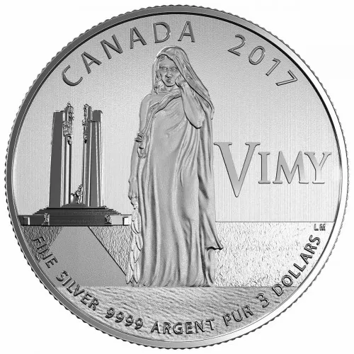 2017 Canadian $3 100th Anniversary of the Battle of Vimy Ridge  - Fine Silver Coin