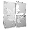 2017 Canadian $3 Maple Leaf Quartet - Fine Silver 4-Coin Set - tarnished coins