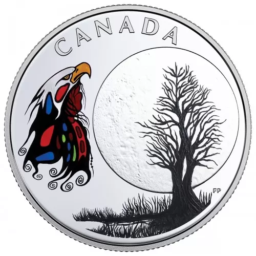2018 Canadian $3 Thirteen Teachings From Grandmother Moon: Spirit Moon - Fine Silver Coin