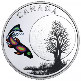 2018 Canadian $3 Thirteen Teachings From Grandmother Moon: Sucker Moon - Fine Silver Coin
