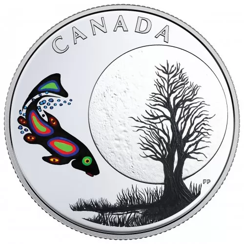 2018 Canadian $3 Thirteen Teachings From Grandmother Moon: Sucker Moon - Fine Silver Coin