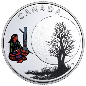 2018 Canadian $3 Thirteen Teachings From Grandmother Moon: Sugar Moon - Fine Silver Coin