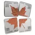 2018 (1988-) Canadian $3 Maple Leaf Quartet: Thirty Years - Fine Silver 4-Coin Set