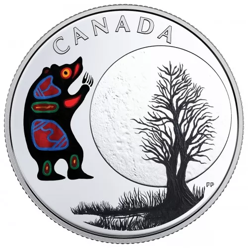 2018 Canadian $3 Thirteen Teachings From Grandmother Moon: Bear Moon - Fine Silver Coin