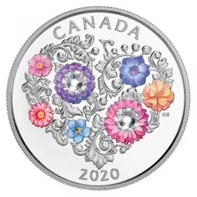 2020 Canadian $3 Celebration of Love - Fine Silver Coin with Swarovski® Crystal