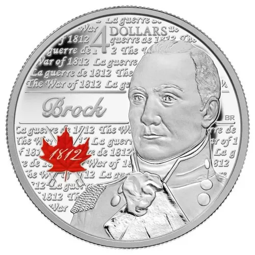 2012 Canadian $4 Heroes of 1812: Sir Isaac Brock Fine Silver Coin-no outside box