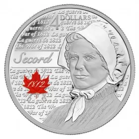 2013 Canadian $4 Heroes of 1812: Laura Secord Fine Silver Coin