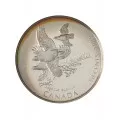 1995 Canada On The Wing 50-Cent Birds of Canada: Gray Jay, White-tailed Ptarmigan Silver 2-Coin Set-coins may be tarnished