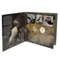 1995 Canada On The Wing 50-Cent Birds of Canada: Atlantic Puffin, Whooping Crane Silver 2-Coin Set-coins may be tarnished