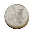 1995 Canada On The Wing 50-Cent Birds of Canada: Atlantic Puffin, Whooping Crane Silver 2-Coin Set-coins may be tarnished