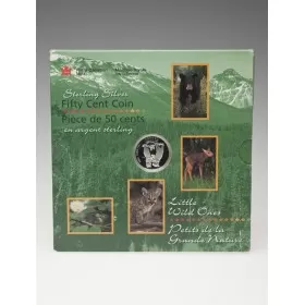 1996 Canadian 50-Cent Little Wild Ones: Black Bear Cubs Proof Silver Coin