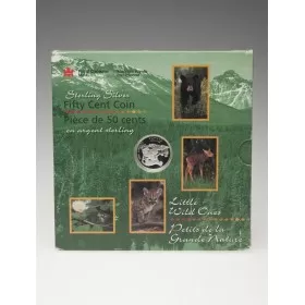 1996 Canadian 50-Cent Little Wild Ones: Cougar Kittens Proof Silver Coin