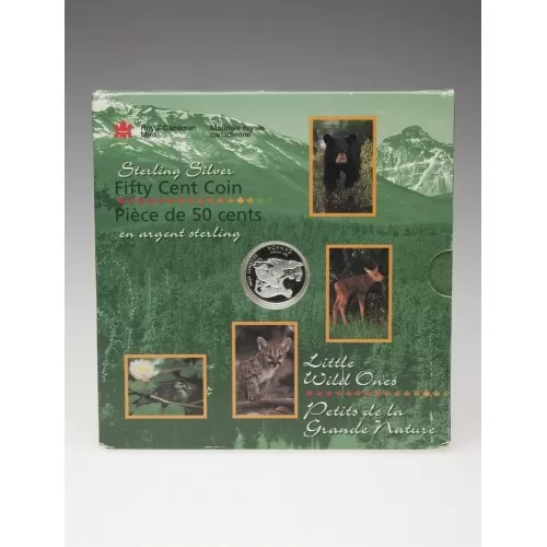 1996 Canadian 50-Cent Little Wild Ones: Cougar Kittens Proof Silver Coin