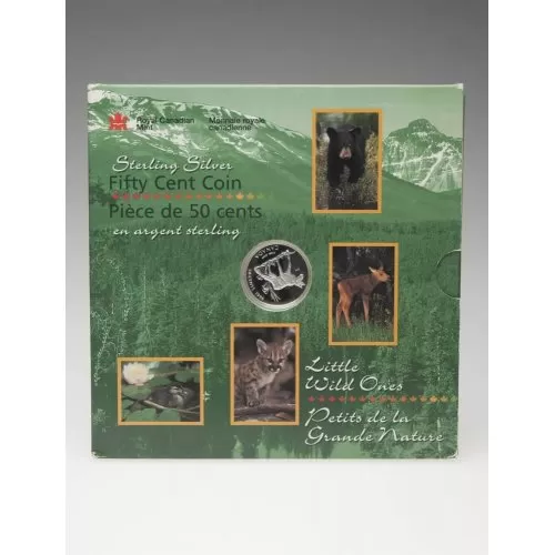 1996 Canadian 50-Cent Little Wild Ones: Moose Calf Proof Silver Coin