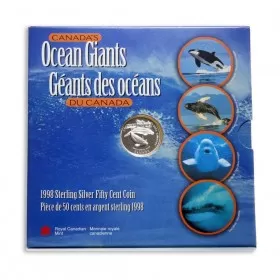 1998 Canadian 50 Cent Canada's Ocean Giants: Beluga Whale Proof Silver Coin