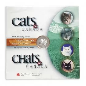 1999 Canadian 50-Cent Cats of Canada: Lynx Sterling Silver Coin