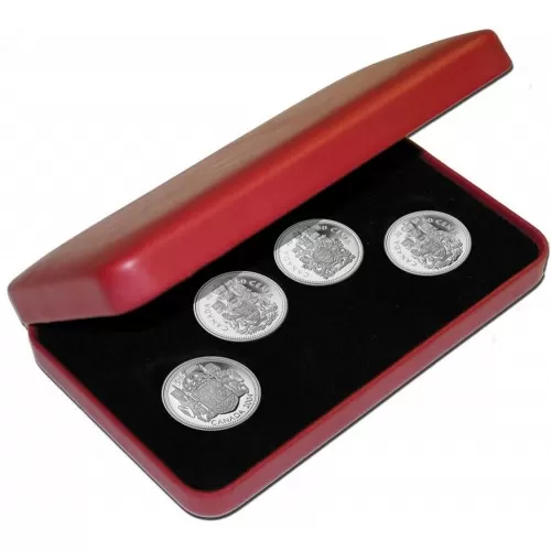 2004 Canadian 50-Cent Coat of Arms Sterling Silver 4-Coin Set