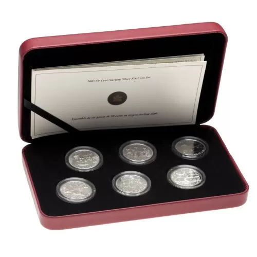 2005 (1945-) Canadian 50-Cent End of the Second World War 60th Anniv Sterling Silver 6-Coin Set