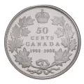 2008 Canada Sterling Silver 50 Cent Coin & Stamp Set - Royal Canadian Mint 100th Anniversary-no outer sleeve