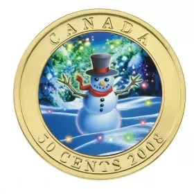 2008 Canadian 50-Cent Holiday Snowman Lenticular Coin