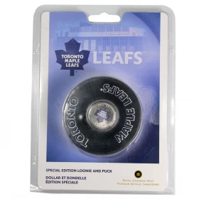 2008 Canadian Toronto Maple Leafs Hockey Coin Puck