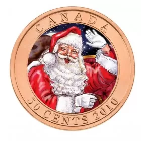2010 Canadian 50-Cent Santa and the Red-nosed Reindeer Holiday Lenticular Coin
