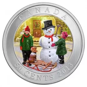 2013 Canadian 50-Cent Snowman Holiday Lenticular Coin