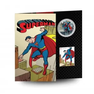 2013 Canadian 50-Cent Superman™: Then and Now - Lenticular Coin and Stamp Set
