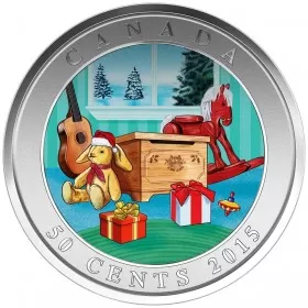 2015 Canadian 50-Cent Holiday Toy Box Lenticular Coin