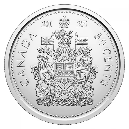 2025 Canada 50-Cent Coat of Arms/King Charles III Half Dollar Coin (Brilliant Uncirculated)