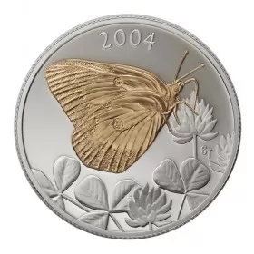 2004 Canadian 50-Cent Clouded Sulphur Butterfly Sterling Silver & Gold-plated Coin
