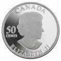 2004 Canadian 50-Cent Tiger Swallowtail Butterfly Sterling Silver Hologram Coin