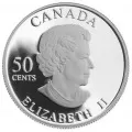 2005 Canadian 50-Cent Monarch Butterfly Sterling Silver Coloured Coin