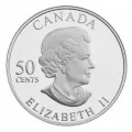 2005 Canadian 50-Cent Great Spangled Fritillary Butterfly Sterling Silver Hologram Coin