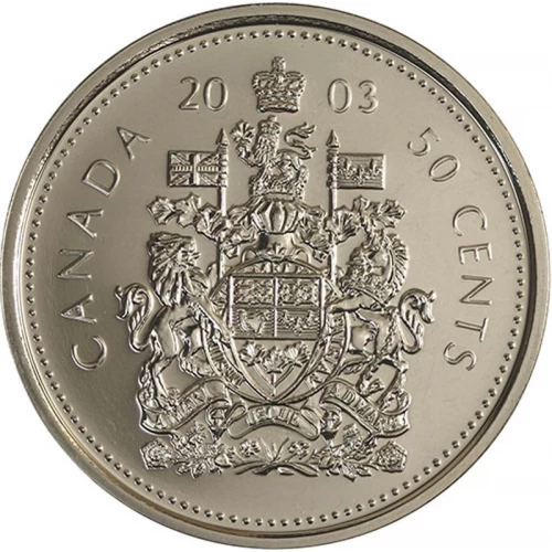 2003-P Canadian 50-Cent Coat of Arms Half Dollar Coin (PL)
